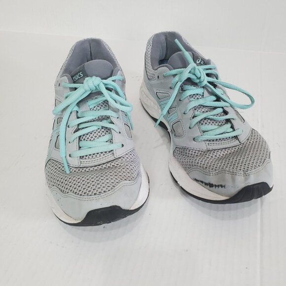 ASICS Womens Sneakers SZ 8.5 GEL-Contend 5 Gray Green Ampli Foam Run Rubber Sole - Picture 7 of 11